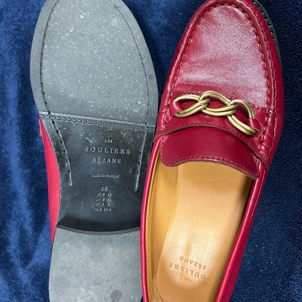 Sezane Vicky Loafers Red - Picture 4 of 5